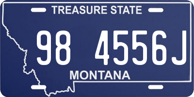 MT license plate 984556J