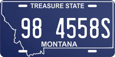 MT license plate 984558S