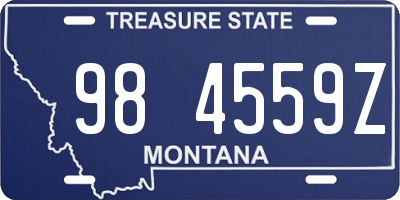 MT license plate 984559Z