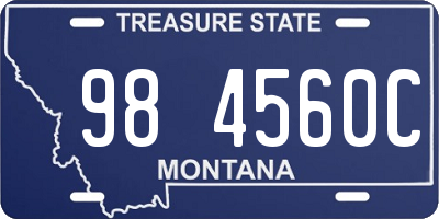 MT license plate 984560C