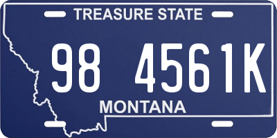 MT license plate 984561K