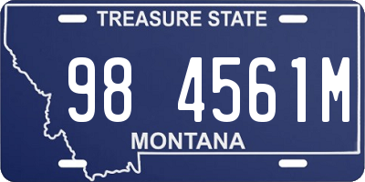 MT license plate 984561M