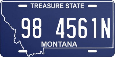 MT license plate 984561N