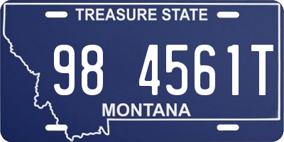 MT license plate 984561T