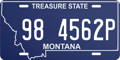 MT license plate 984562P