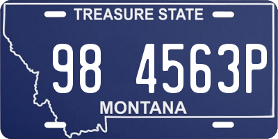 MT license plate 984563P