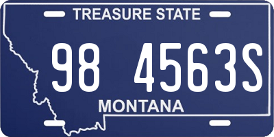 MT license plate 984563S