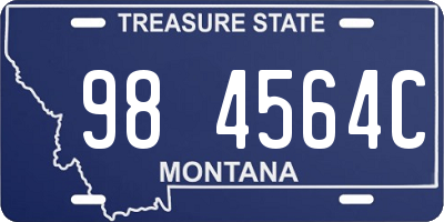 MT license plate 984564C