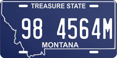 MT license plate 984564M