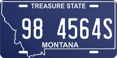 MT license plate 984564S