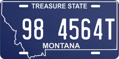 MT license plate 984564T