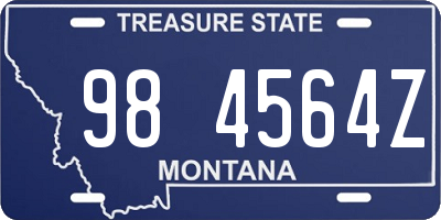 MT license plate 984564Z