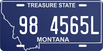 MT license plate 984565L