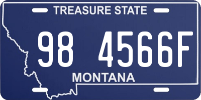 MT license plate 984566F