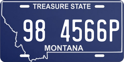 MT license plate 984566P