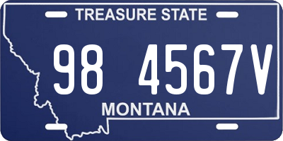 MT license plate 984567V