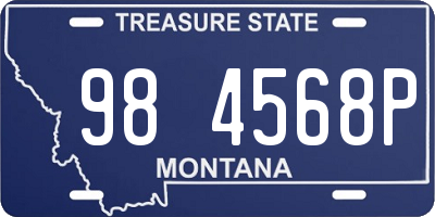 MT license plate 984568P