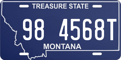 MT license plate 984568T