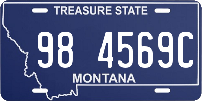 MT license plate 984569C