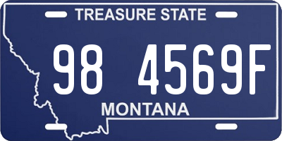 MT license plate 984569F