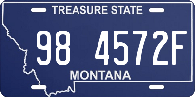 MT license plate 984572F
