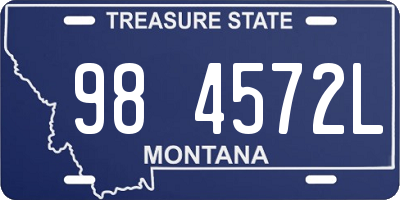 MT license plate 984572L