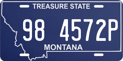 MT license plate 984572P