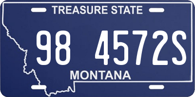 MT license plate 984572S