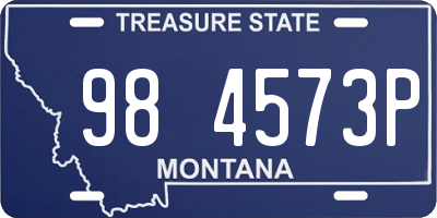MT license plate 984573P