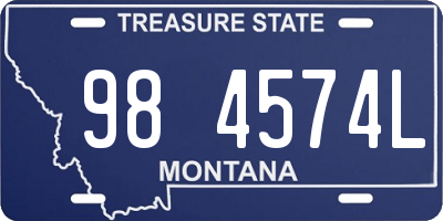 MT license plate 984574L