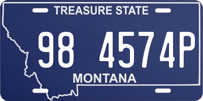 MT license plate 984574P