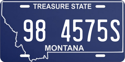 MT license plate 984575S