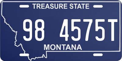 MT license plate 984575T