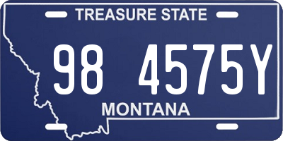 MT license plate 984575Y