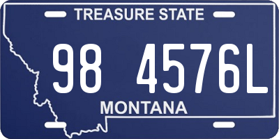 MT license plate 984576L