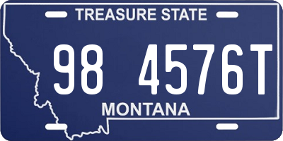 MT license plate 984576T