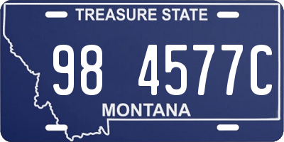 MT license plate 984577C