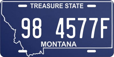 MT license plate 984577F