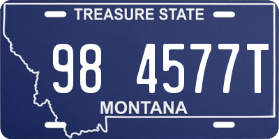 MT license plate 984577T