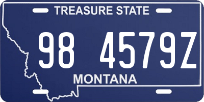 MT license plate 984579Z