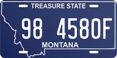 MT license plate 984580F