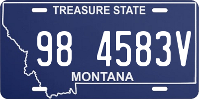 MT license plate 984583V