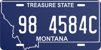 MT license plate 984584C