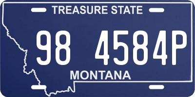 MT license plate 984584P