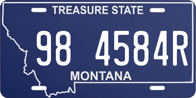 MT license plate 984584R