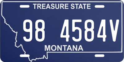 MT license plate 984584V