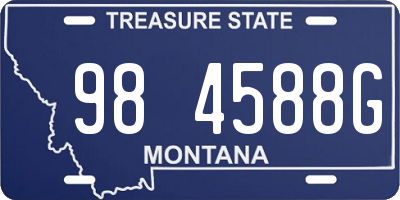 MT license plate 984588G