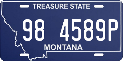 MT license plate 984589P