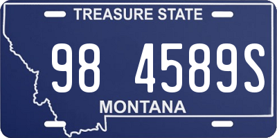 MT license plate 984589S