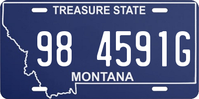 MT license plate 984591G